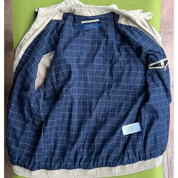 Polo Ralph Lauren Mens Bi-Swing Windbreaker Jacket Color Khaki Size Medium - Picture 3 of 14